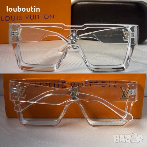 Louis Vuitton прозрачни мъжки слънчеви очила маска унисекс дамски