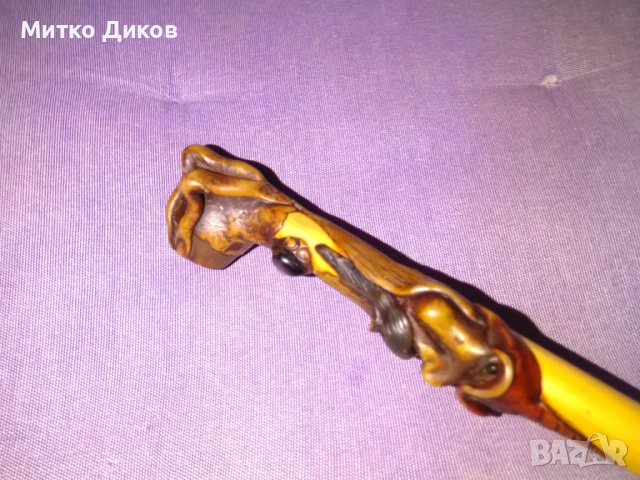 Дървена лула ръчна изработка 203мм като нова, снимка 6 - Лули - 51095196
