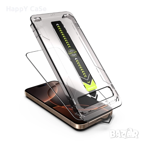 Apple iPhone 17 / Pro / Max / Air / TITAN GLASS Easy App Стъклен протектор с лесно поставяне, снимка 4 - Фолия, протектори - 51831538