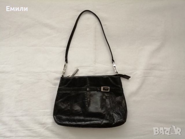 Подарък при поръчка над 25 лв - belsac дамска кожена чанта за рамо в черен цвят, снимка 1 - Чанти - 44340663