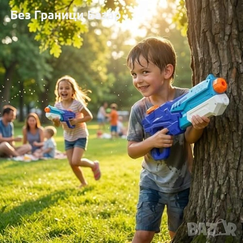 Нов Воден пистолет 600 мл супер соукър 8-10 м за деца и възрастни игра, снимка 6 - Други - 53822049