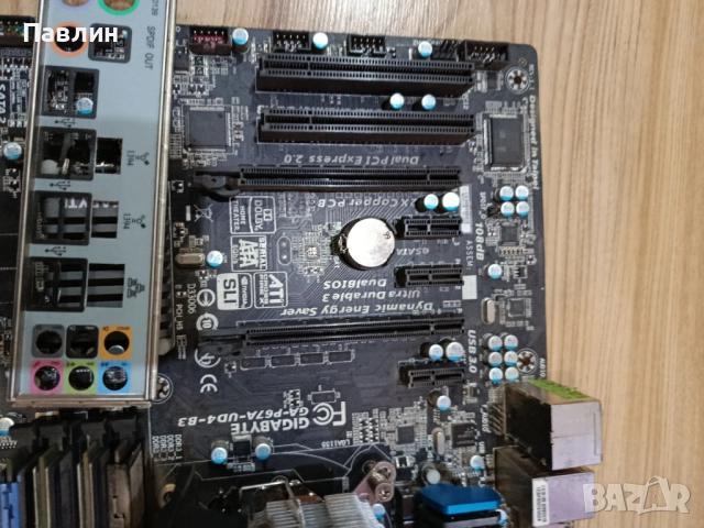 Дъно GIGABYTE с процесор I7 2500K, снимка 2 - Дънни платки - 52694538