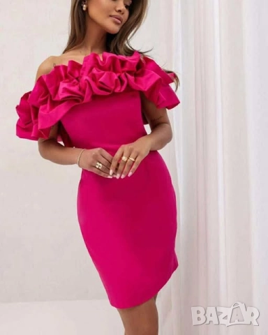 🩷Елегантна къса рокля с ефектно деколете  , снимка 2 - Рокли - 51681752