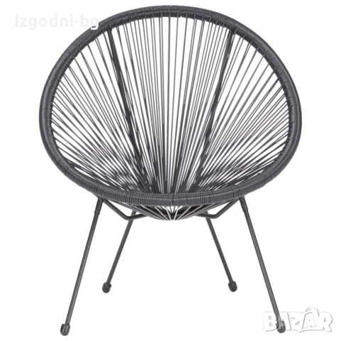 Черен градински метален стол