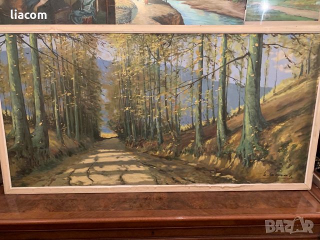 ЛУИС ГАРО (LOUIS GAROT) Белгия МНОГО голяма, УНИКАЛНА, снимка 4 - Картини - 36001964