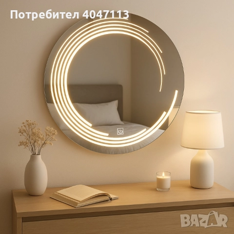 Светещо LED огледало с анти-мъгла и тъч управление, снимка 5 - Други стоки за дома - 51740458