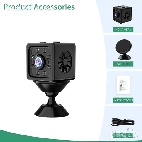 K13 безжична WiFi мини камера Hd 1080p нощно виждан, откриване на хора, откриване на движение, лесна, снимка 5 - Камери - 41725998