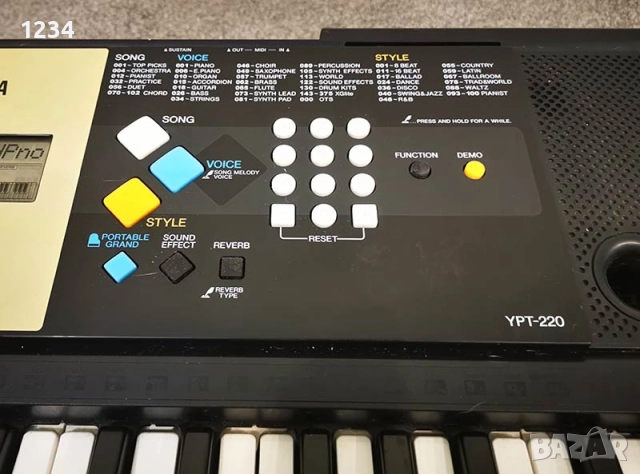 синтезатор клавир YAMAHA YPT-220 пиано с 5 октави , снимка 7 - Синтезатори - 51650469