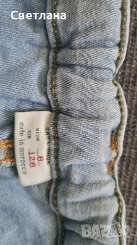 Дънки на ZARA BOYS за 8 г., снимка 3 - Детски панталони и дънки - 51665650
