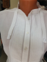 ИЗКЛЮЧИТЕЛНО КРАСИВА бяла риза с дантела и дантелено коланче, снимка 2
