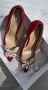 луксозни червени обувки Pera пеперуда , снимка 3