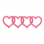 Емблема за Audi / Ауди четири сърца - Pink, снимка 2