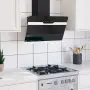 vidaXL Стенен абсорбатор, 60 см, стомана и закалено стъкло, черен, снимка 2