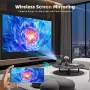 Проектор KSAN със стойка, 1080P WiFi проектор с Bluetooth и електрически фокус БЯЛ, снимка 4
