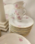 Старинен сервиз за хранене и чай, Thun, Carlsbad, Чехословакия, снимка 10