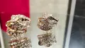 CARTIER Panthere de Cartier Rose Gold Stud Paved Diamond Дамски Обеци, снимка 2