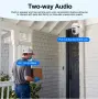 2 броя WiFi Камери за Наблюдение,Камери за видеонаблюдение. 1080P HD, Външни, 4.0Х Зум, снимка 5