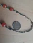 Ретро гердан, етно, карнеол, гранулация, 265к, посребрен бронз,

, снимка 2