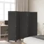 vidaXL Разделител за стая, 5 панела, черен, дърво пауловния масив, снимка 3