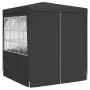 vidaXL Професионална парти шатра със стени 2x2 м антрацит 90 г/м², снимка 2