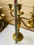 Красив месингов свещник от Англия за 5 свещи, снимка 6