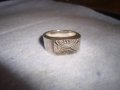 СТАР СРЕБЪРЕН АРТ ДЕКО ПРЪСТЕН ОКСИДИРАНО СРЕБРО 925 РЯДКА РЪЧНА МАЙСТОРСКА УНИКАЛНА ИЗРАБОТКА 25995, снимка 3