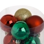 Коледни топки зелено-червено-златно Ø8 см, 12 бр._1240986, снимка 3