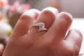 Нежен сребърен пръстен - модел R033, снимка 1