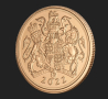 Златна монета Елизабет II 2022г. 2гр, снимка 3