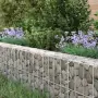 vidaXL Габион повдигната леха, поцинкована стомана, 500x100x20 cм, снимка 2