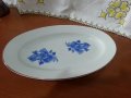 Стар български порцелан плато елипса , снимка 5