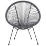Черен градински метален стол, снимка 1 - Столове - 44836451