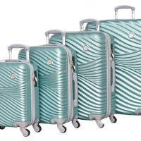 Релефни твърди куфари в четири размера, няколко цвята КОД: 2050-4, снимка 4 - Куфари - 40070881