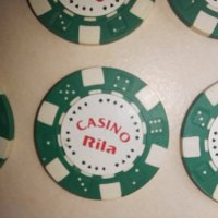 Рекламна стойка на казино Рила с жетони и празна кутия от боро, снимка 8 - Колекции - 42299512