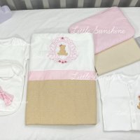 Royal Bear - комплект за изписване 8 части,  с одеялце, бродерия Мече, organic Cotton  , снимка 10 - Комплекти за бебе - 42425456