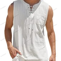 Мъжка модна лятна риза без ръкави, 10цвята - 023, снимка 3 - Ризи - 41690882
