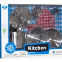 Детски кухненски к-кт метал 12 части, снимка 2 - Образователни игри - 39091245