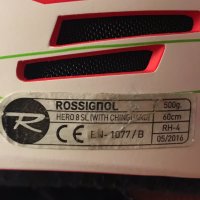 ROSSIGNOL HERO 8 60см- състезателна каска за слалом + метален предпазител/наморник росиньол хиро 8, снимка 6 - Зимни спортове - 42603371