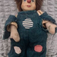 Прекрасна винтич кукла клоун с керамична глава за колекция и ценители цена 20 лв винтидж изработка, снимка 6 - Бойно оръжие - 40130732