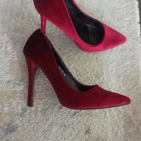 Дамски обувки бордо, снимка 1 - Дамски обувки на ток - 42479484