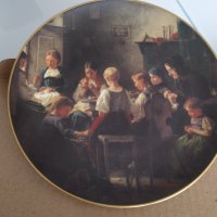 Баварски порцелан рисувана чиния, сертификат, снимка 2 - Антикварни и старинни предмети - 34521775