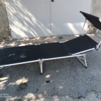  ШЕЗЛОНГ + сенник, сгъваемо походно туристическо алуминиево легло, снимка 6 - Къмпинг мебели - 41840076