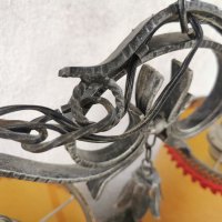 Уикален стар полилей ковано желязо, снимка 13 - Антикварни и старинни предмети - 41499521