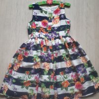 Цветна рокля, 9- 10 год., като нова, снимка 8 - Детски рокли и поли - 39538620