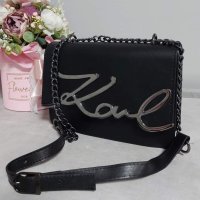 Черна чанта/реплика Karl Lagerfeld Br202, снимка 5 - Чанти - 34595245