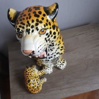 Красив голям порцеланов леопард с малкото си, снимка 7 - Антикварни и старинни предмети - 35927040