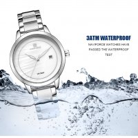 Дамски часовник NAVIFORCE Clarity SIlver/White 5008 SW., снимка 12 - Дамски - 34745000