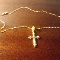 Колие с кръст, снимка 2 - Колиета, медальони, синджири - 39352172