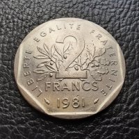 Монета 2 франка 1981 г. Франция - топ!, снимка 4 - Нумизматика и бонистика - 42478603