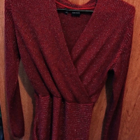 Дамска блуза с ламе, снимка 3 - Блузи с дълъг ръкав и пуловери - 44573030